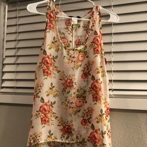 Floral long tank top
